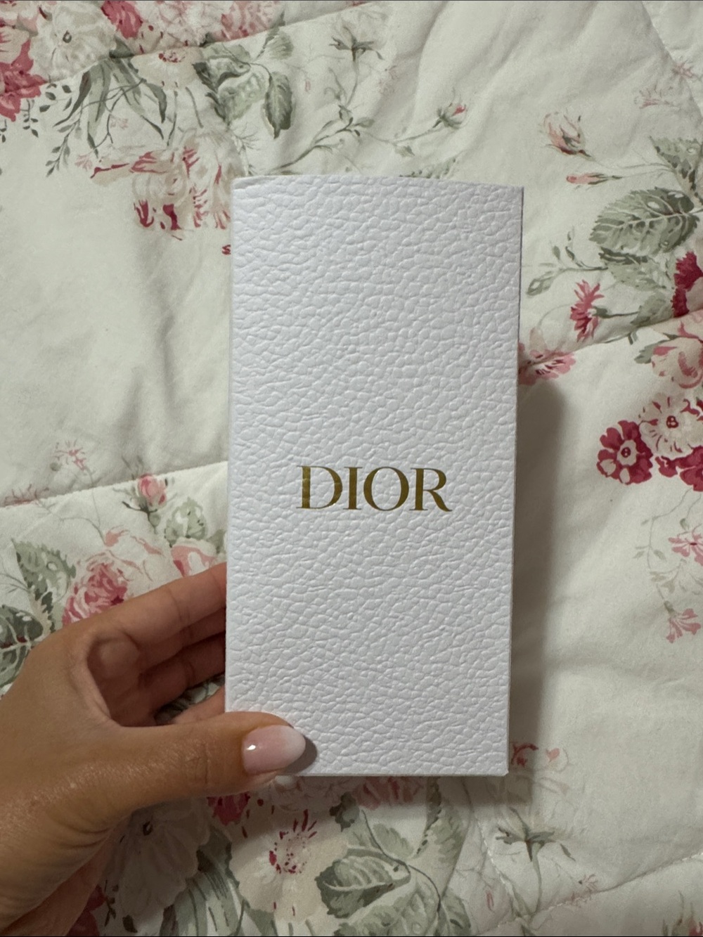 Dior White Gray Coffee Cup with Textured Box with Gold Logo